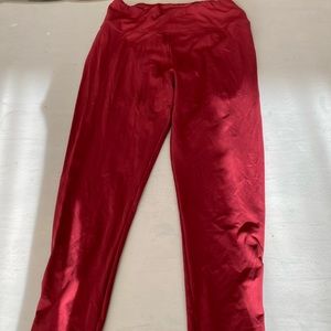 Red leggings
